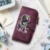 Cool Alien Print Long Wallet Fashion Casual Card Holder Portable Practical Daily Purse