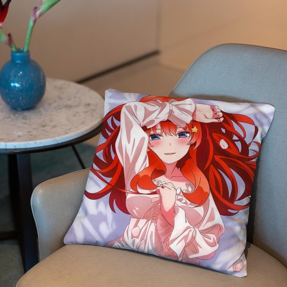 The Quintessential Quintuplets Cushion Cover 2-in-1 Reversible Plush Pillow Cover | Car/Sofa/Bed | Perfect Gift