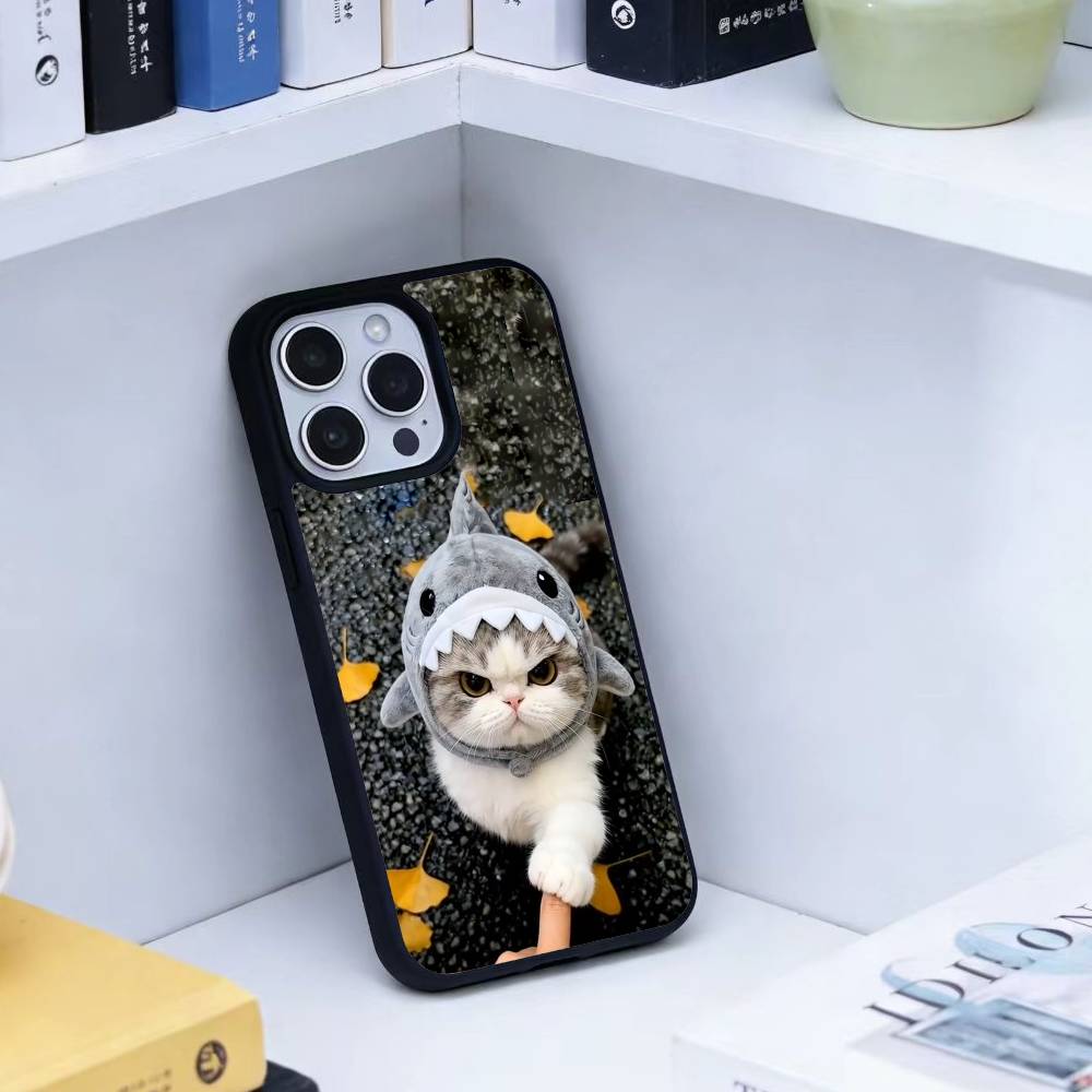 Funny Cute Cat  Phone Case For iPhone 14,16,15,13,17,12,Plus,Pro,Max Magnetic For Magsafe Frosted Cover