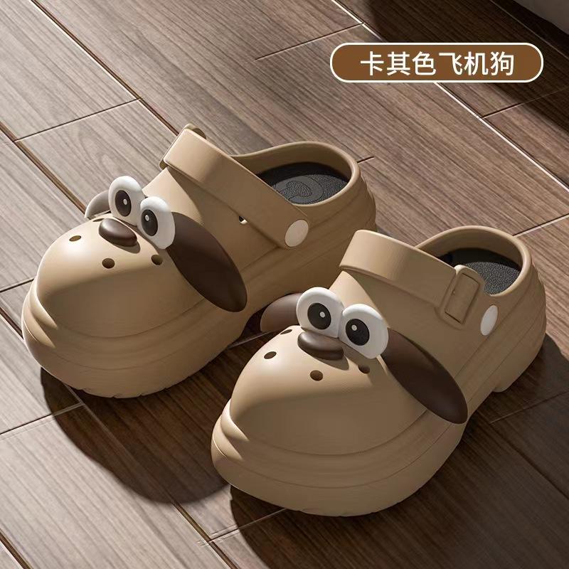 

Новые смешные летние сандалии сумка голова пляжные шлепанцы на высокой толстой подошве eva дырочные туфли женщины 40-41