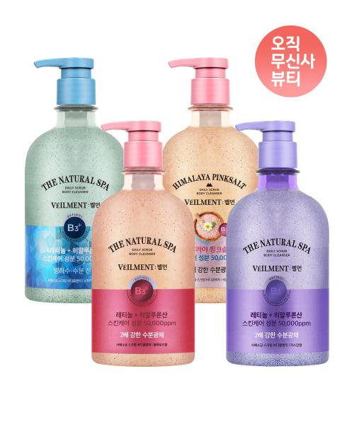 Veilment [выберите вариант] Spa Увлажнение Сияние Скраб Гель для душа 600 мл BLACK ROSE BODY WASH 600ml