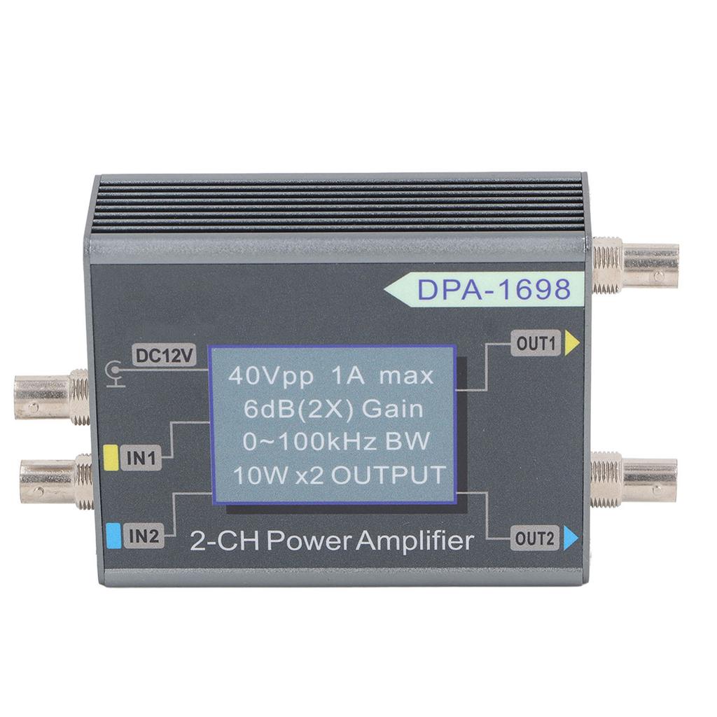 Signal Generator Power Amplifier 0?100KHz 0?40Vpp 2CH 10Wx2 DPA1698 High Power Amplifier