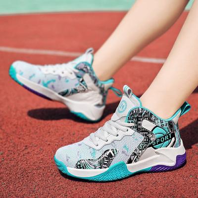 Kinder-Basketballschuhe Frühling und Sommer 2025 neu atmungsaktives Mesh Jungen Sportschuhe Grundschüler Trainings-Basketballschuhe