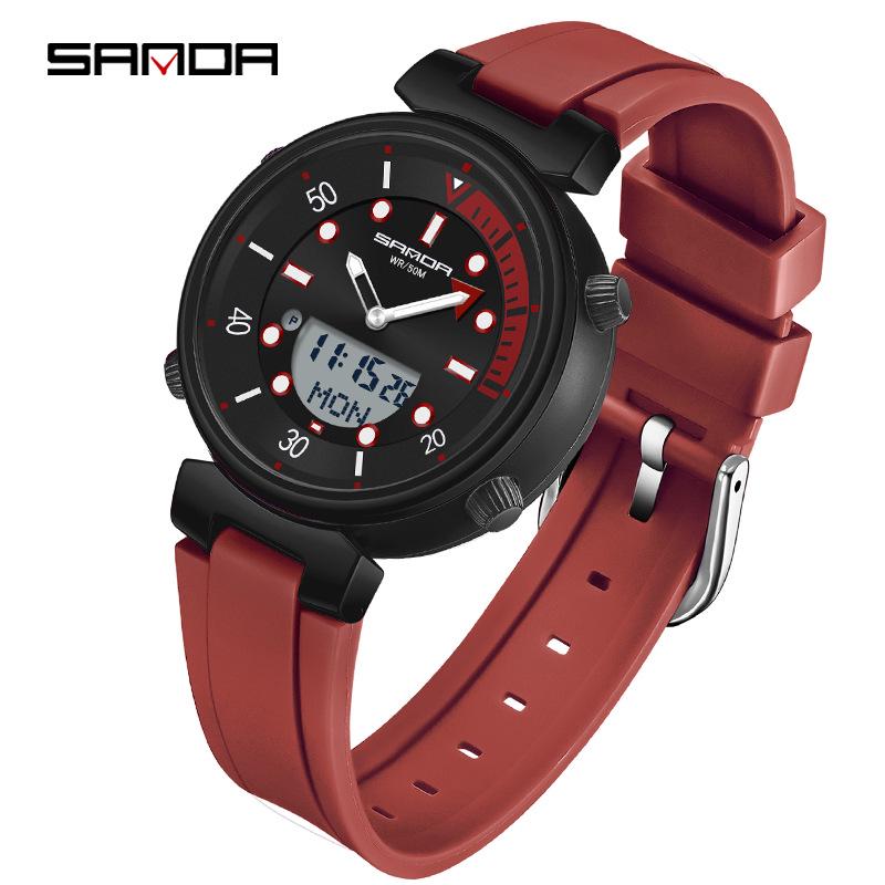 Sanda Youth Luminous Multi-Functional Waterproof Wristwatch