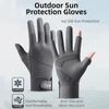 Waterproof Ice Silk Riding Gloves Non-Slip Summer Driving Mittens Sun Protection Gloves  Cycling