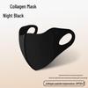 Schwarze 3D-Eisseiden-Maske mit UPF50+ Sonnenschutz & Kollagen zum Schutz der Augenwinkel - Unisex