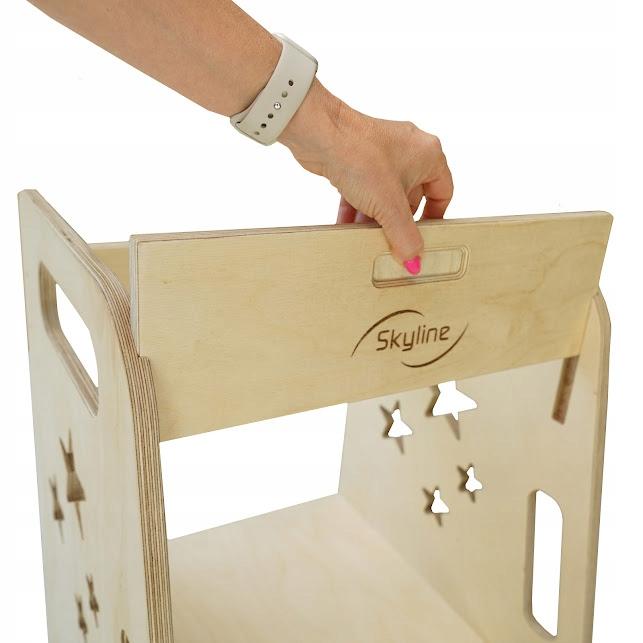 Kitchen Helper For Children Solid Adjustable White Polish
