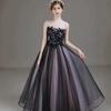 Children's Formal Dress Princess Dress Elegant Piano Performance Dress Girls' Violin Host Show Performance Dress Puffy Tulle