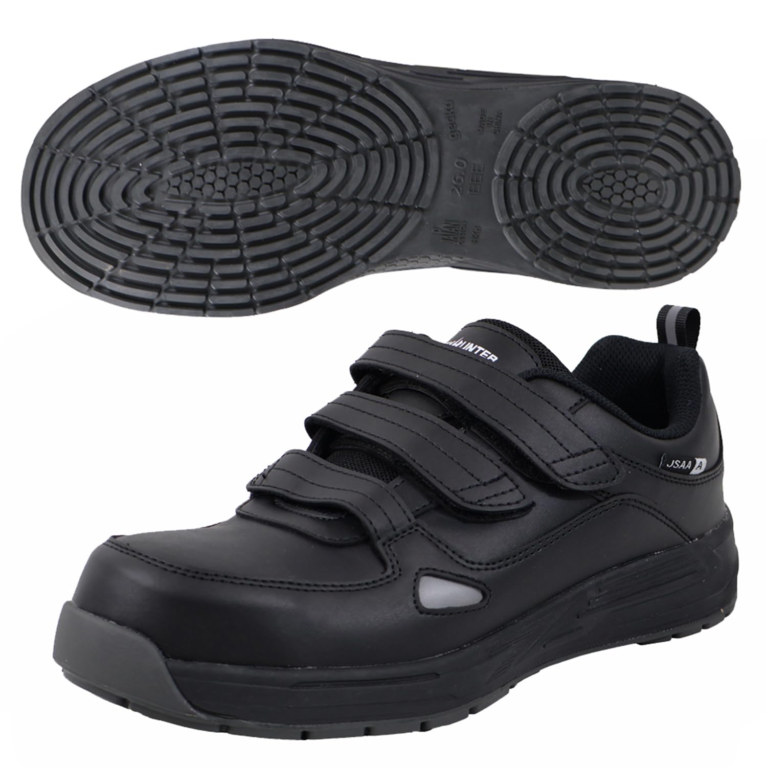 

Fukuyama Rubber City Hunter JSAA Сертифицированные Профессиональные Кроссовки, Стальной Подносок, Маслостойкие, Противоскользящие, Magic #500 Черные, Размер 25.5см