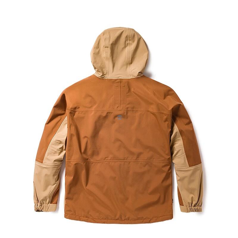 Timberland Men's Melard Color Block Loose Fit Hooded Outdoor Hiking Waterproof Jacket Medium Brown A5Z3Y-K43