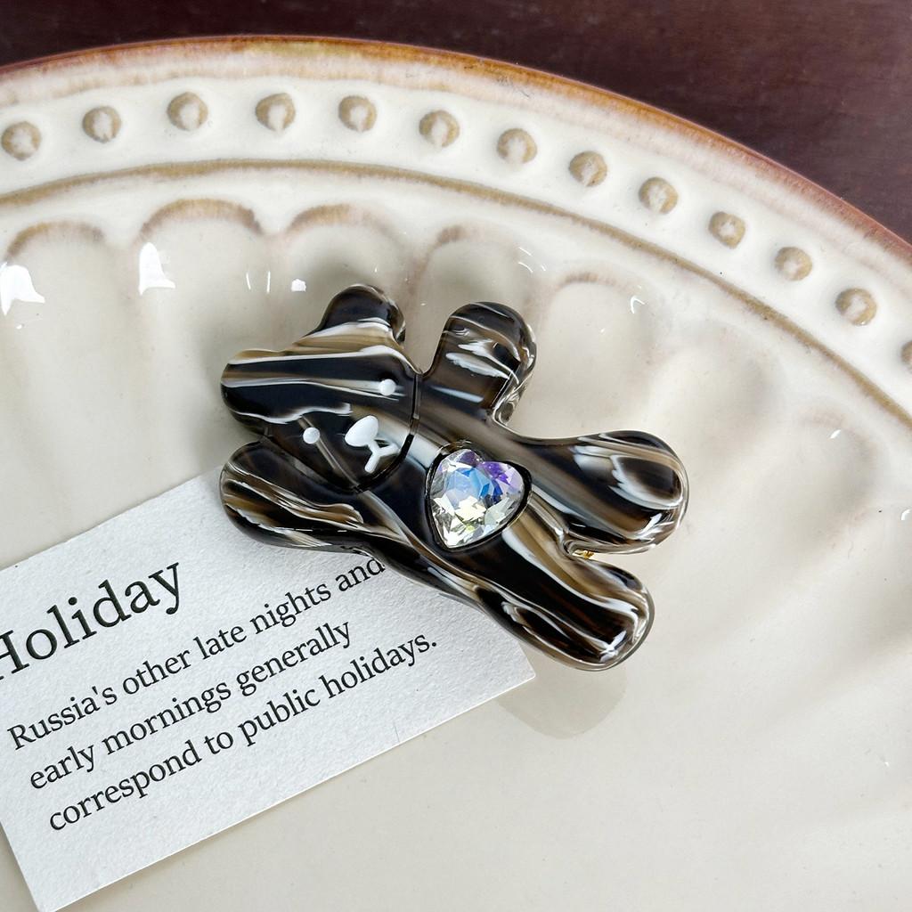 Hair Bear Fashionable Clips And Elastic Hair Ties Adorable Acetate Accessories