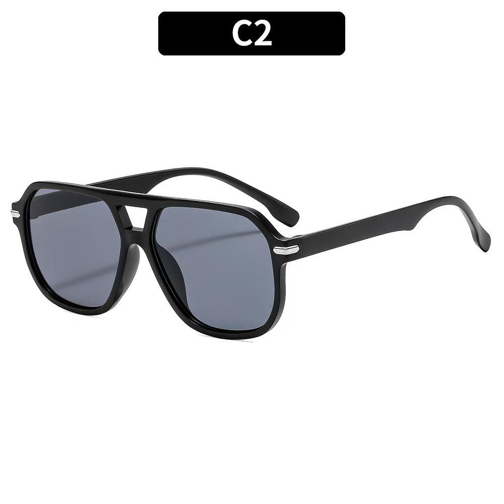 Oversized Square Sunglasses Vintage Double Bridge Sun Glasses Women Trendy Luxury Brand Design Outdoor Shades Uv400 Eyeglasses