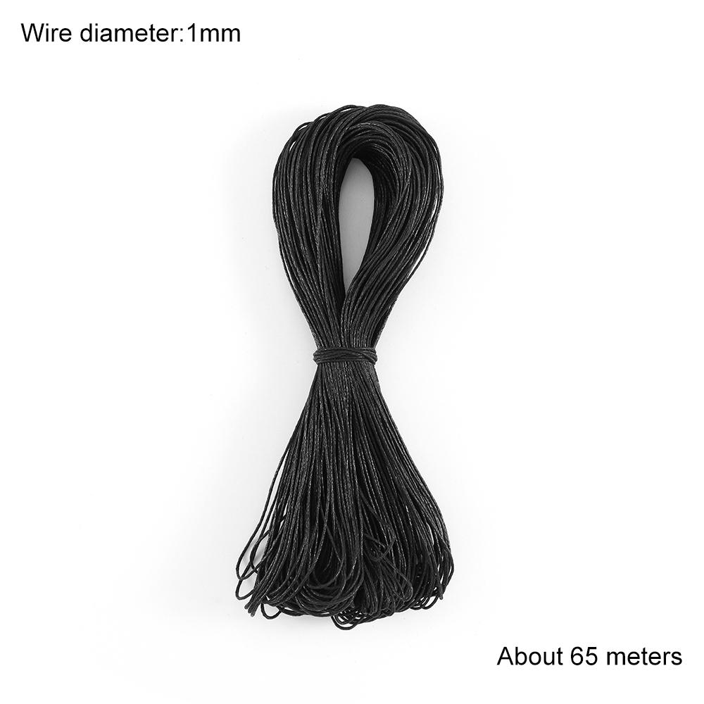 65m/Lot Waxed Cotton String Beading Cord Rope 1mm For Bracelet And Necklace Jewelry Making Weaving Supplies Accessories