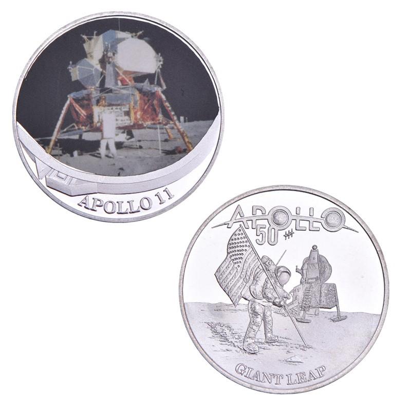 Commemorative Medal Lunar Astronaut Circular Badge Metal Crafts Commemorative Collection Coin