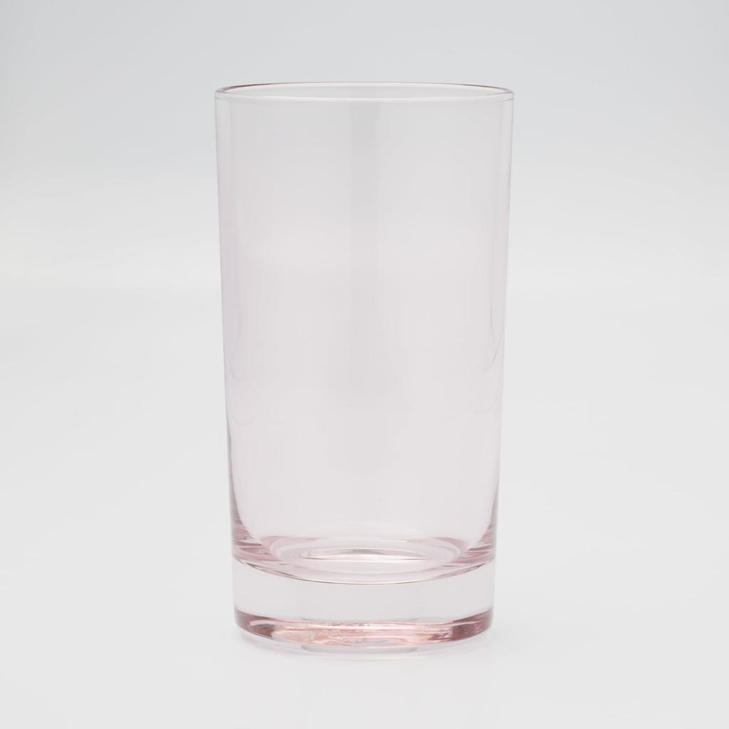 Otsuka Glass "Pinsale" Tumbler, Glass Cup, Approx. 250ml, Pink, Made in Japan, 6224-722-4-1P