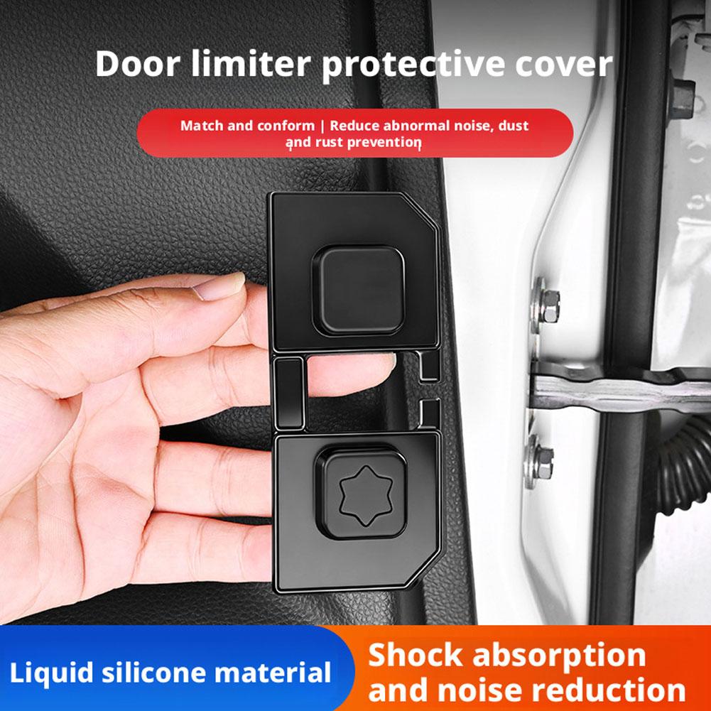 NEW 4Pcs Car Door Buffer Cushion Waterproof Self-Adhesive Door Car Shockproof Cushion Universal Shock Absorber Silicone D2C5