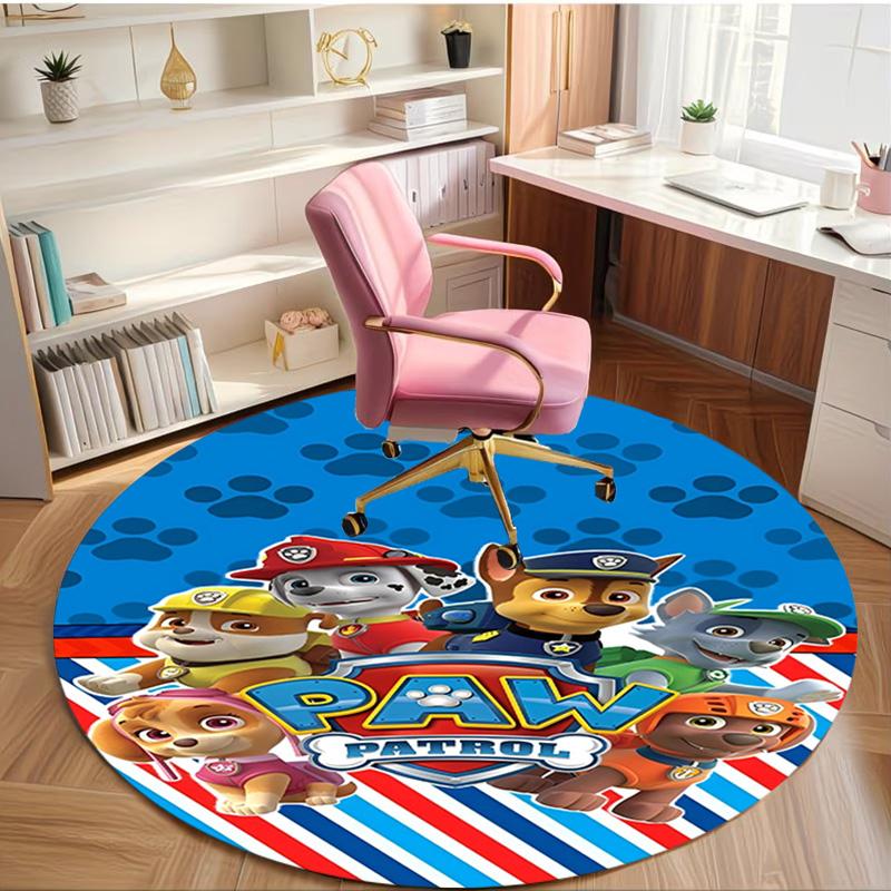 PAW Patrol Print Round Rug, Washable Floor Carpet, For Entryway Dorm Laundry Room Office Study, Home Decor Birthday Christmas Gift