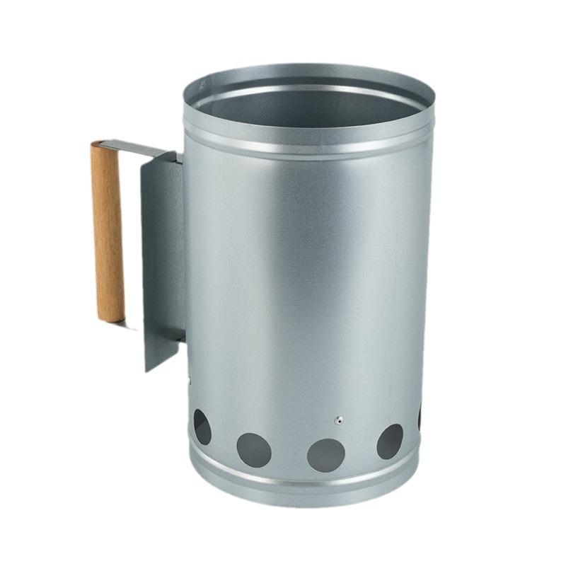 Cubo de Acero Inoxidable para Encendido de Carbón para Parrillas de Exterior
