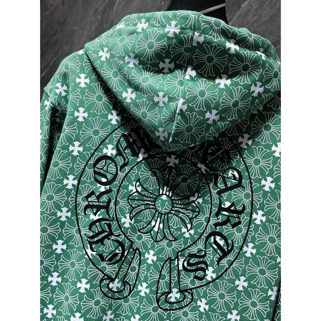 CHROME HEARTS Spring and Autumn Plus Size Horseshoe Dark Pattern Logo Zipper Hoodie Classic Style Logo Hoodie, Suitable for Couples to Wear