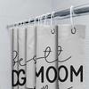 Best Dog Mom Ever Bathroom Shower Curtain Decorative Water-Resistant Fabric For Home Bath Accessories Black And White Polka Dot
