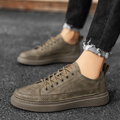 Designer Classic Vulcanized Man Sneakers Trend Casual Leather Shoes Luxury Trainer Mens Walking Running Jogging Shoes for Male