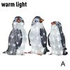 Adorable Christmas Penguin Led Light Garden Decoration With Acrylic Body