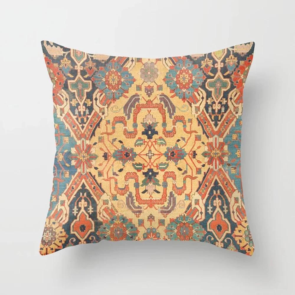 Home Decor Pillowcase Boho Psychedelic Texture Polyester Print  for Bedroom Living Room 45x45cm Funda De Almohada
