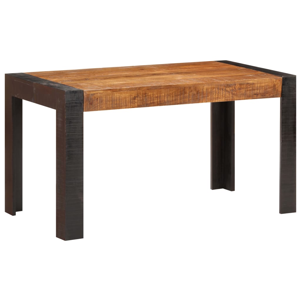 Dining Table 140x70x76 Cm Rough Mango Solid Wood