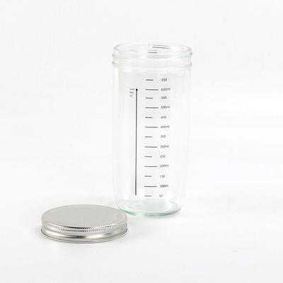 730ml Sourdough Starter Jar Kit Glass Heat Resistant Sourdough Starter Container with Temperature Mark Reusable Fermentation Jar