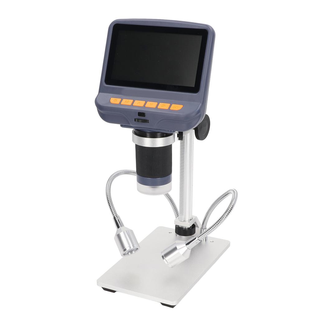 4.3in HD Digital Microscope Set Double Sided Adhesive Light Control Power Cord  Remote Control for Cellphone Repairing