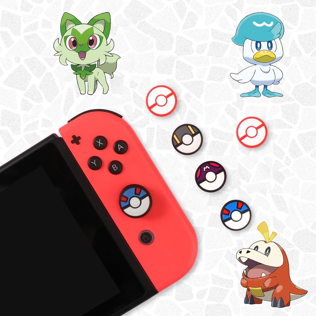 Nintendo Switch OLED Pokémon Scarlet & Violet Poké Ball Joystick Caps