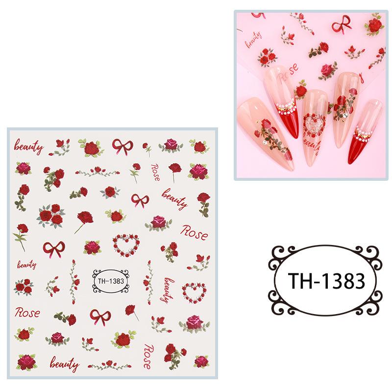 New Year Nail Art Stickers Bronzing Year of the Dragon Chinese Style Mahjong Cartoon Nail Stickers Decoration