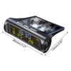 Digital Clock Auto Solar Powered Clock with Week Month Calendar Time Temperature Display Car Electronic Clock Wire Free