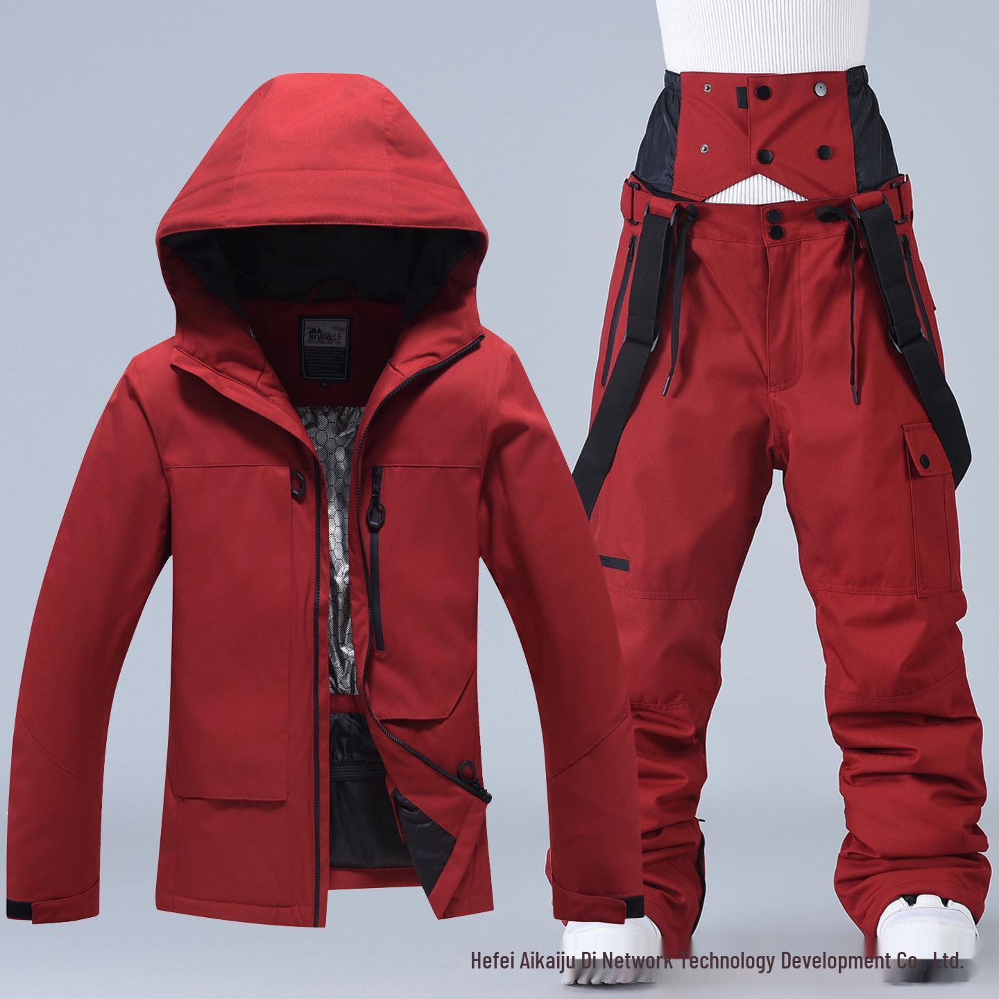 

Зимовий лижний костюм для вулиці: Вітрозахисний, Водонепроникний та Потовщений для Чоловіків та Жінок M