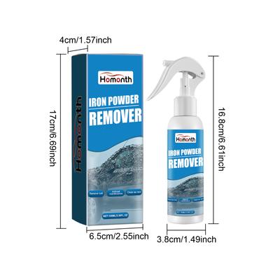 HOMONTH 100ML Car Rust Remover Spray Metal Cleaner Cleaning Rust Spray Iron Powder Remover Multi Purpose Auto Maintenance Liquid