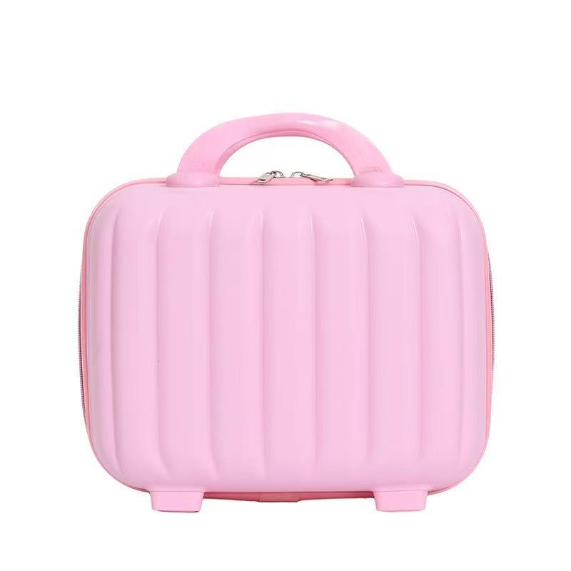 

Cute Pumpkin Makeup Case with Combination Lock - Macaron Color, 14-Inch Hand Luggage & Souvenir Box No Lock + Half Partition