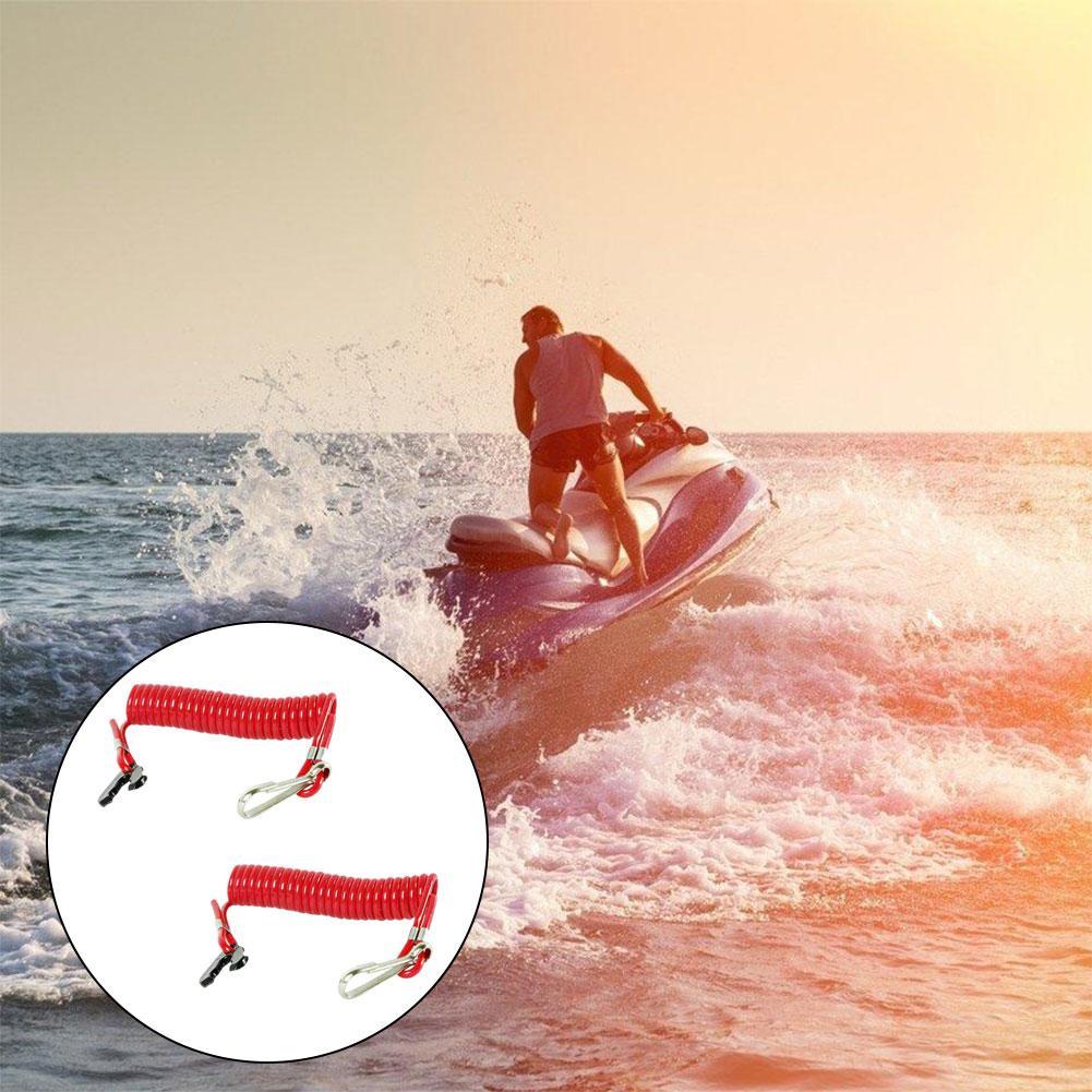 Marine Outboard Engine Boat Motor Kill Stop Switch for YAMAHA Jet Ski 2-425hp Key Rope Lanyard Tether FX140 Safety Motor V7P6