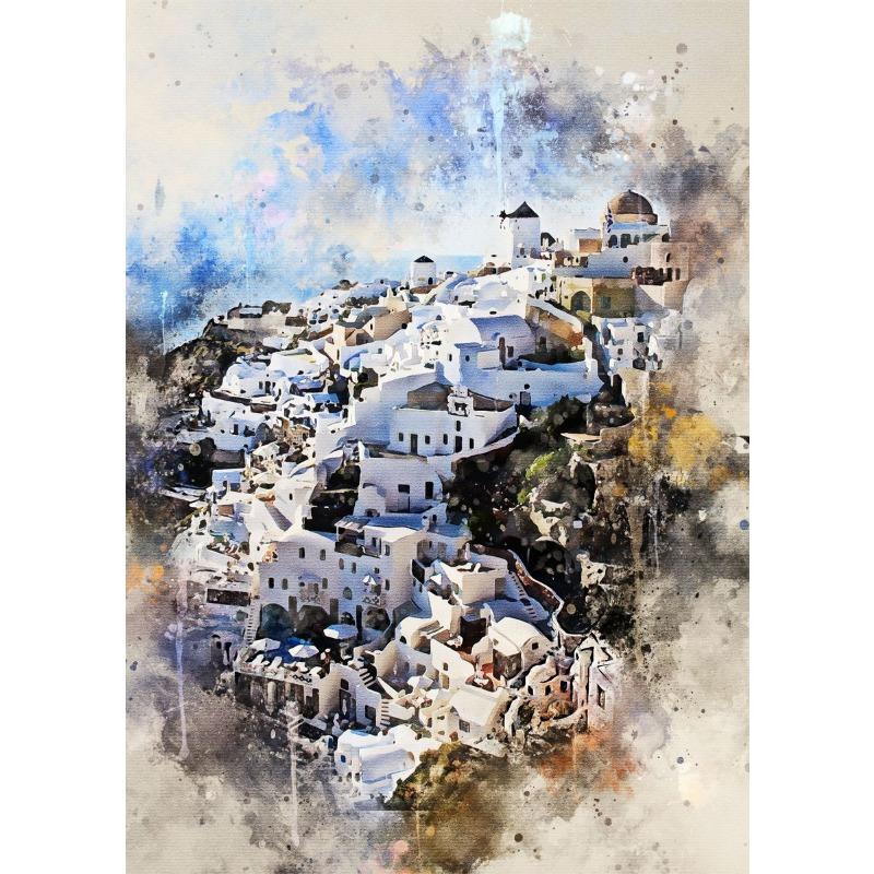 

Винтажная акварель Город Париж Рим Венеция Пейзаж Плакат Художественная печать Холст Картины Кругосветное путешествие Картина для домашнего декора Cuadros 21cm×30cm NoFrame