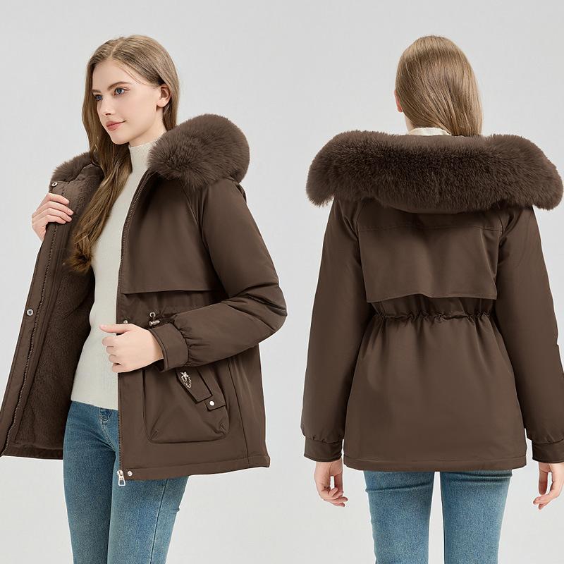 Winter New Style Parkas, Women's Korean Style Mid-length Cotton Coats, Loose Coats and Jackets
