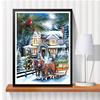 Diamond Painting House Landscape Full Square 5D DIY Diamond Mosaic Winter Cross Stitch Home Decoration