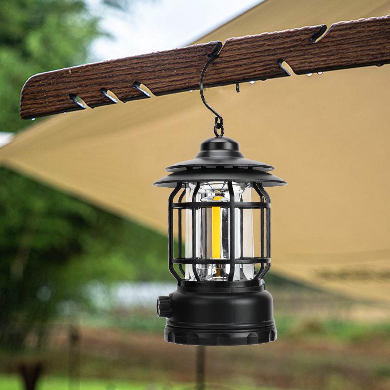 Rechargeable Retro Camping Lantern with Ultra-Long Battery Life for Outdoor Tent and Awning Lighting