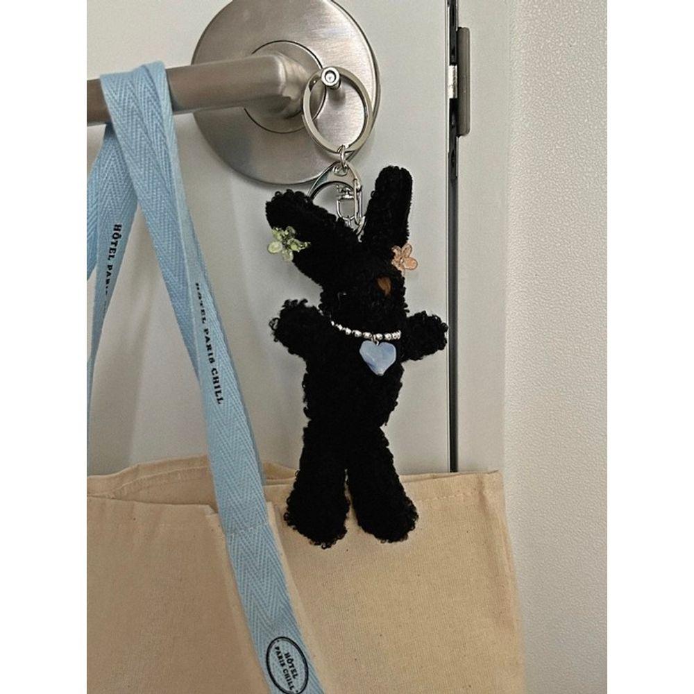 Elegant Table BLACK RABBIT KEYRING_ Black Rabbit Keyring 5color Keychain Doll