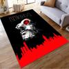 "Abstract Leon Poster Design with Red Contrast Non-slip rug suitable for living room and bedroom sofas"