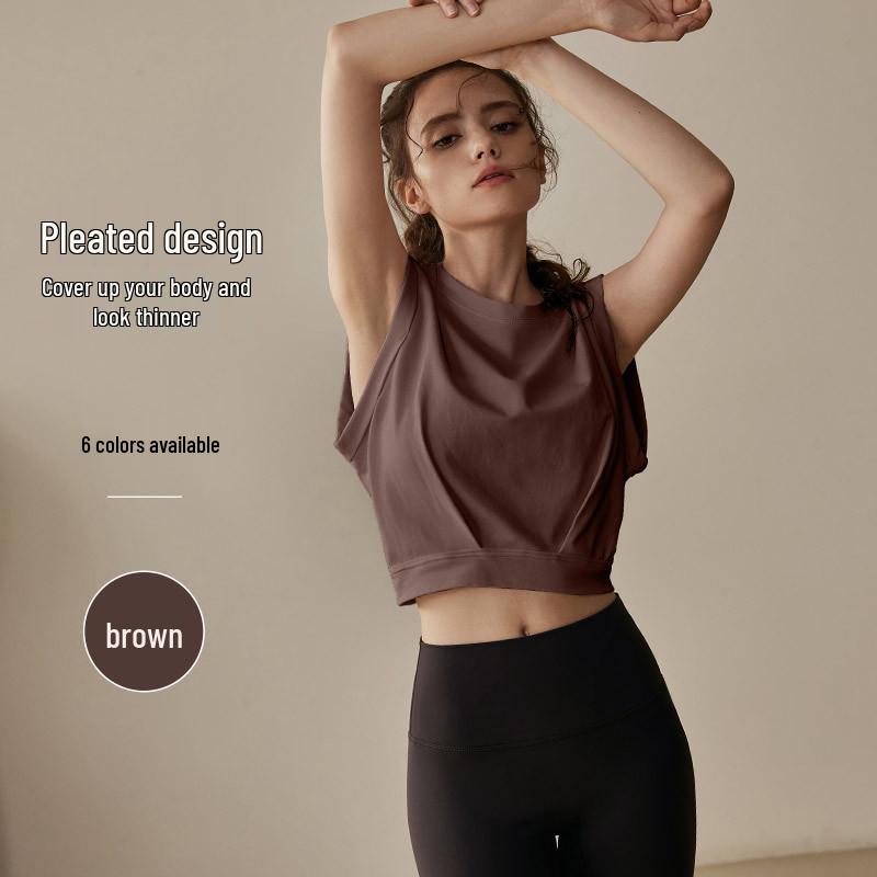 Women's Sleeveless Loose-Fit Sports Vest for Yoga, Running, Pilates, and Fitness