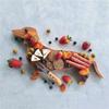 ABWR-2Pcs 15.7 Inch Dachshund Dog Dinner Plate Cheese Board Cutting Charcuterie Board Cute Christmas Dinner