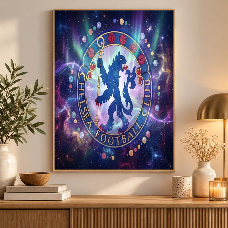 Chelsea FC Diamond Painting Kit 5D Full Drill DIY Diamond Mosaic Wall Art Home Decor