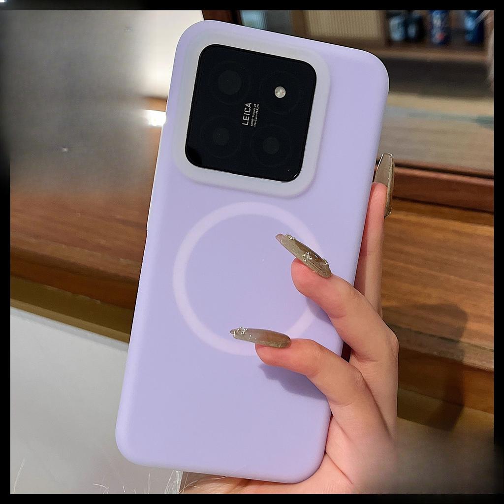 Suitable for Xiaomi 15Ultra Jelly Magnetic Phone Case, Liquid Silicone Redmi K80pro Anti-drop M14 Protective Case