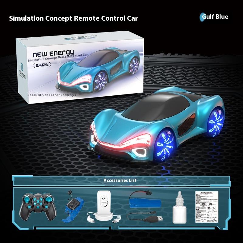 Special Effects Remote Control Car Simulation Concept New Energy Gesture Induction Light Spray Four-Wheel Drive Drift Toy Gift