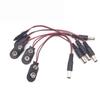 5Pcs T-Type I-Type 9V Battery Snap 15cm Lead Wire Connector Battery Clip Cap