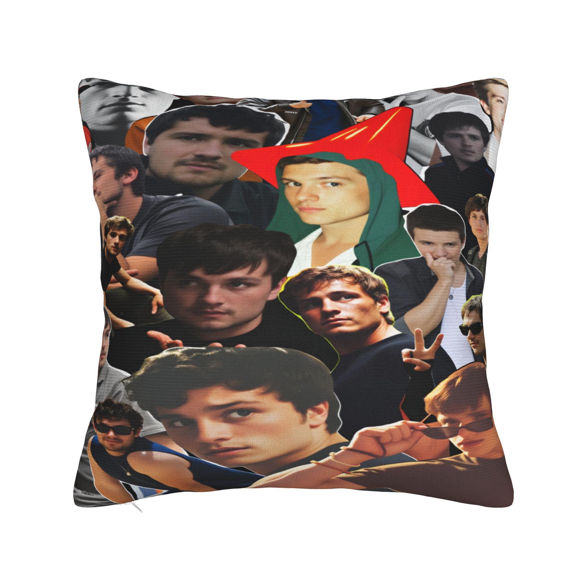 Josh Hutcherson Pillow Case Vintage Pillow Cover Soft Pillowcases For Sofa Bedroom Home Decor 12x12Inch